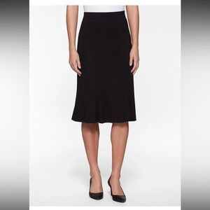 Misook Black A-Line Knit Skirt